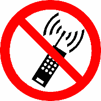 Mobiltelefon verboten